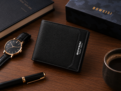 Boweisi Classic Leather Bifold Wallet