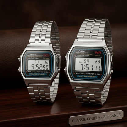 Casio Classic Digital Bracelet Watch – Couple Set