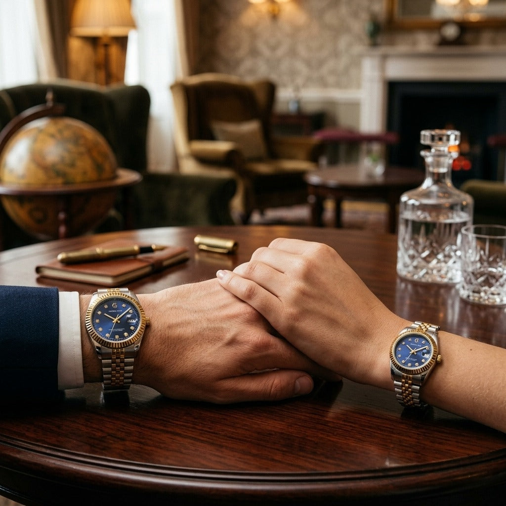 Crown-Star Luxury Couple Watch Set