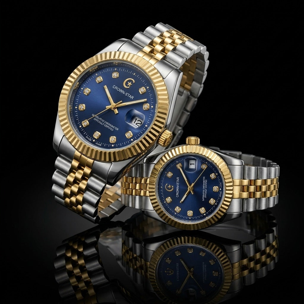 Crown-Star Luxury Couple Watch Set