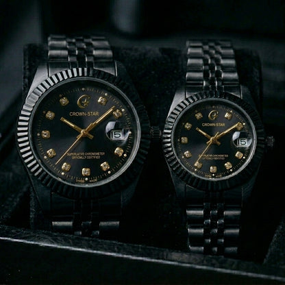 Crown-Star Luxury Couple Watch Set