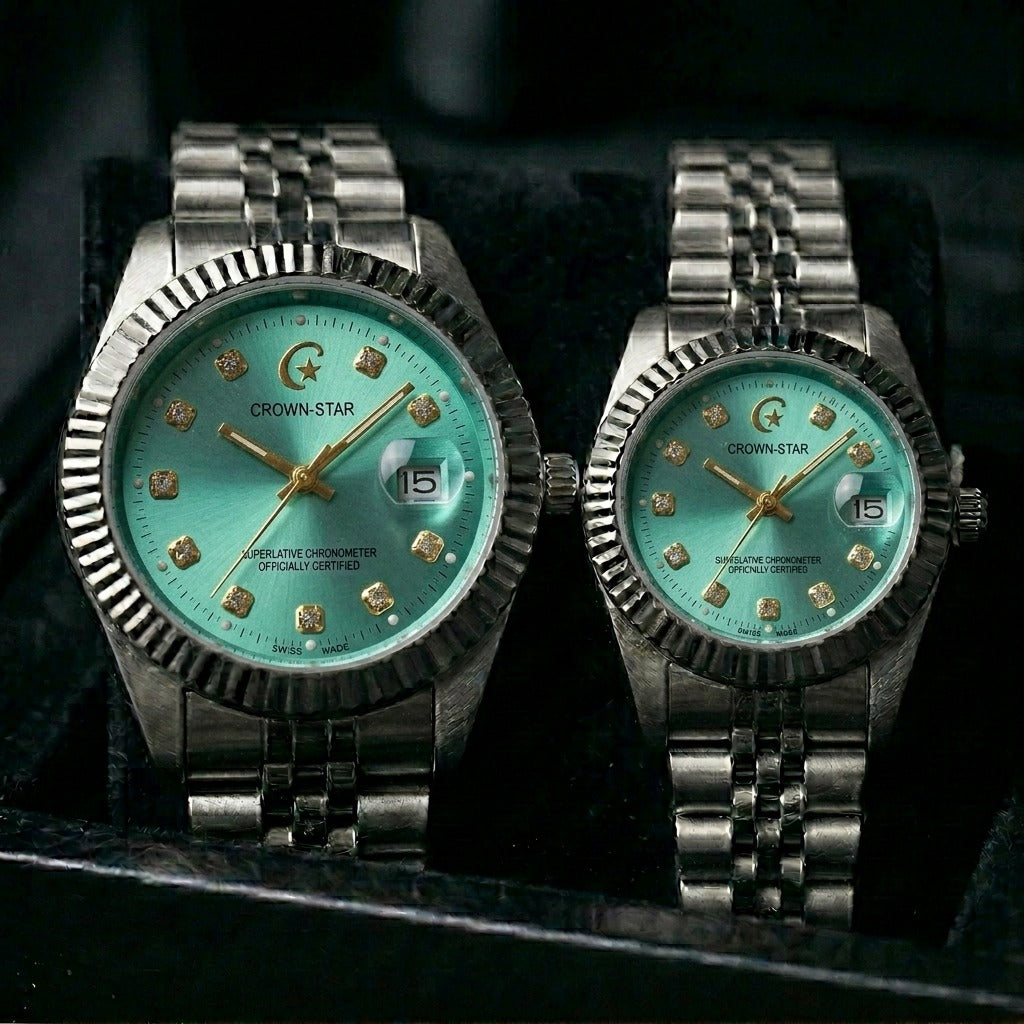 Crown-Star Luxury Couple Watch Set