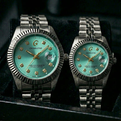 Crown-Star Luxury Couple Watch Set