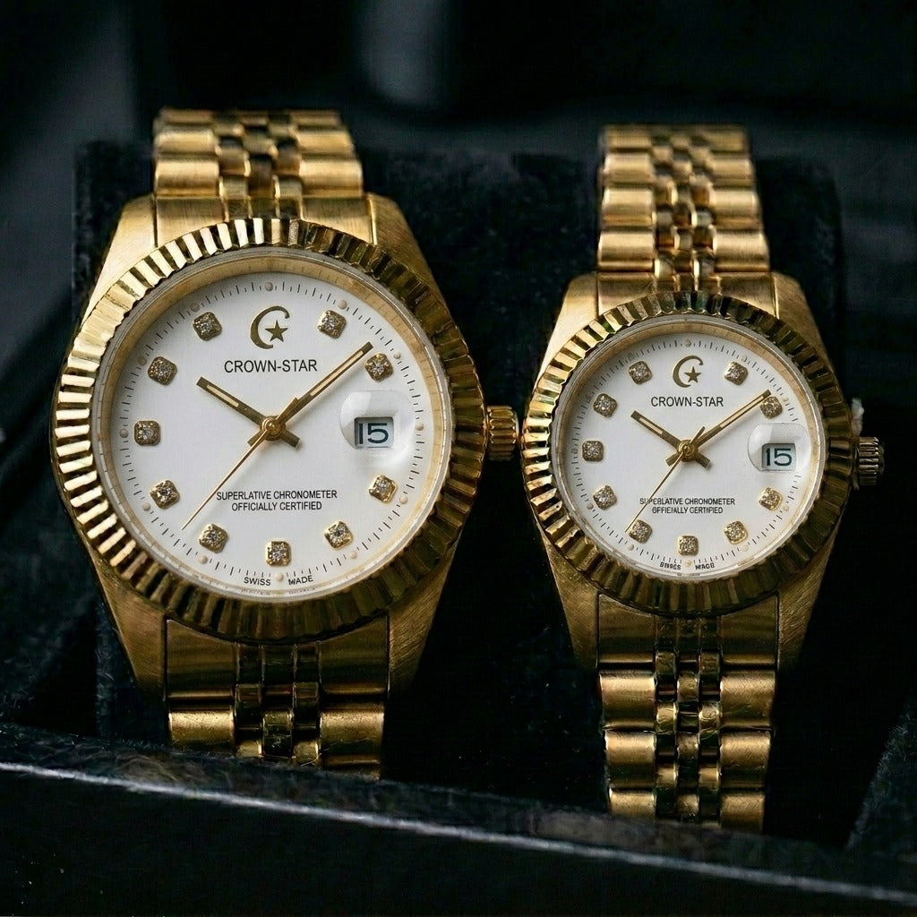 Crown-Star Luxury Couple Watch Set