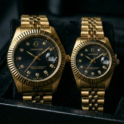 Crown-Star Luxury Couple Watch Set