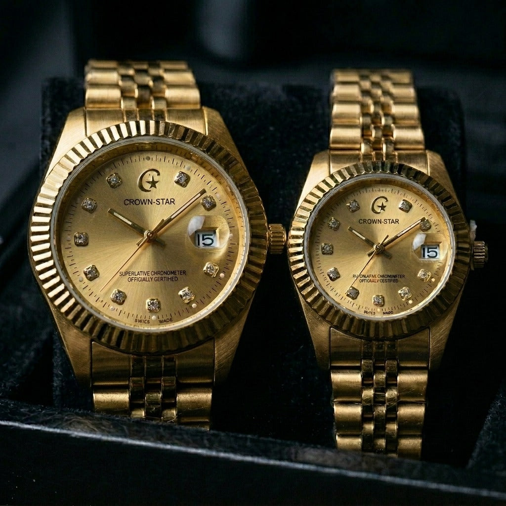 Crown-Star Luxury Couple Watch Set