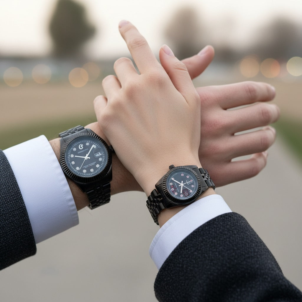 Crown-Star Luxury Couple Watch Set