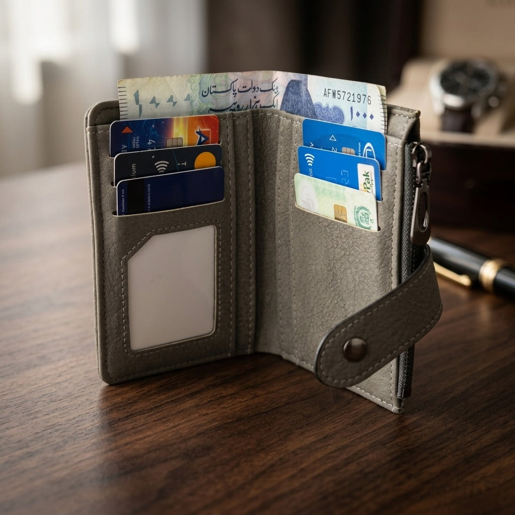 Premium Leather Compact Wallet