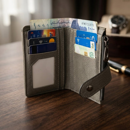 Premium Leather Compact Wallet
