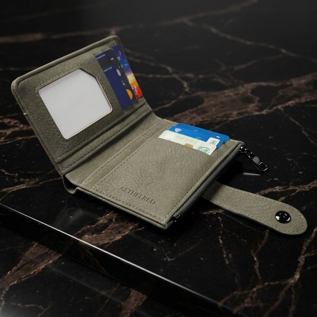 Premium Leather Compact Wallet