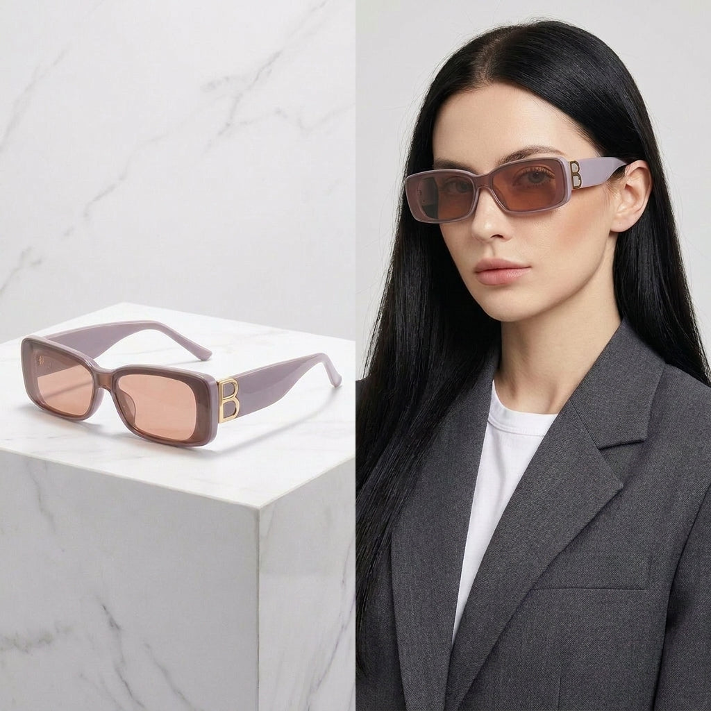 Luxury Women's Rectangle Sunglasses