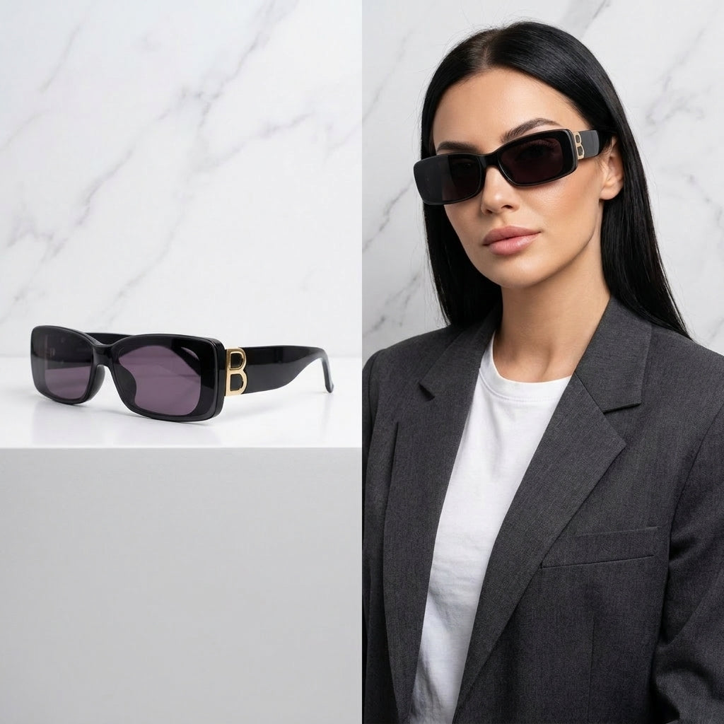 Luxury Women's Rectangle Sunglasses