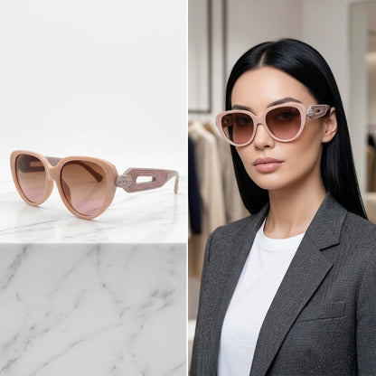 Luxury Women's Cat-Eye Sunglasses