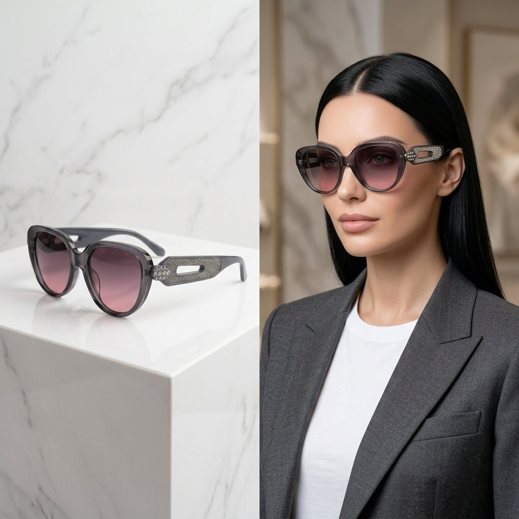 Luxury Women's Cat-Eye Sunglasses