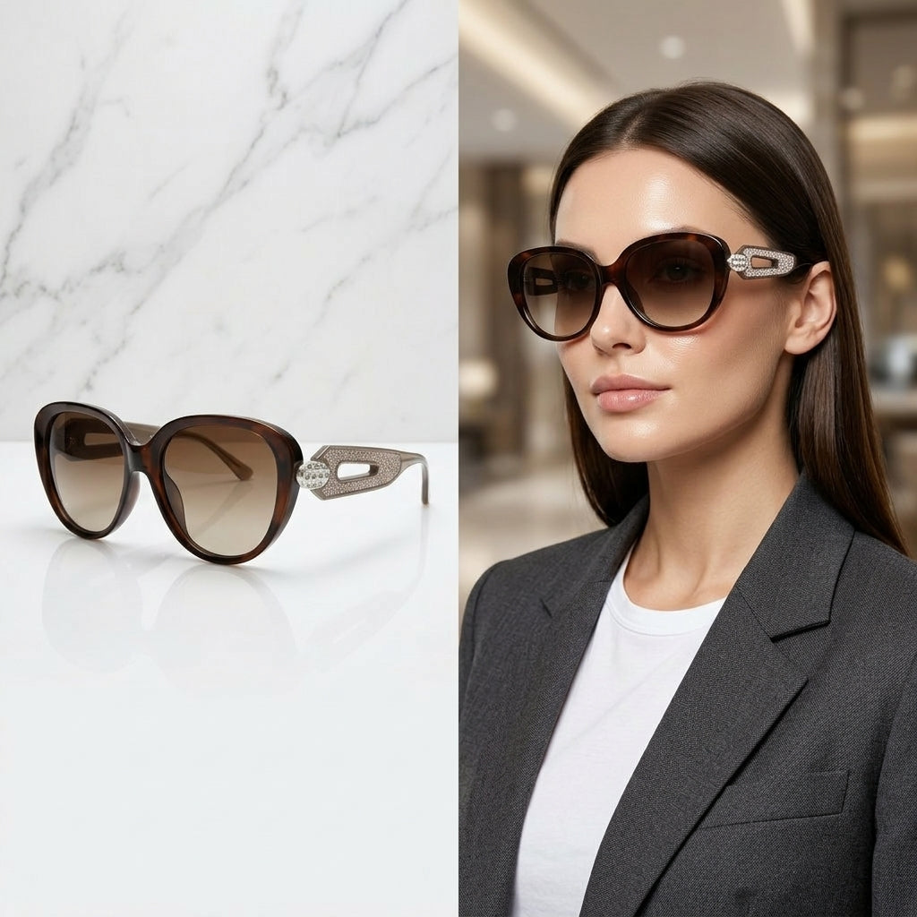 Luxury Women's Cat-Eye Sunglasses