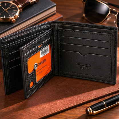 Boweisi Classic Leather Bifold Wallet