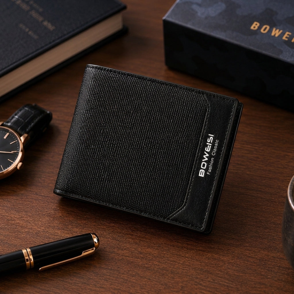 Boweisi Classic Leather Bifold Wallet