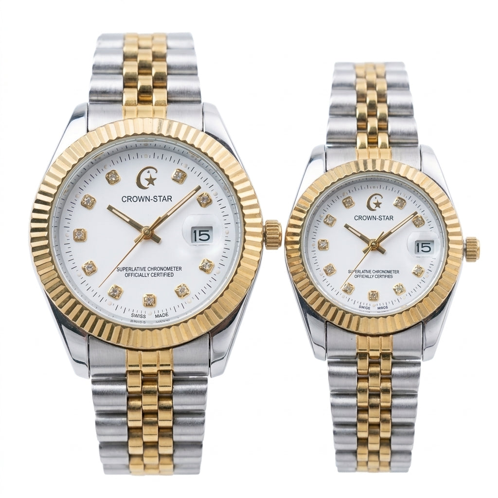 Crown-Star Luxury Couple Watch Set