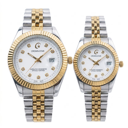 Crown-Star Luxury Couple Watch Set